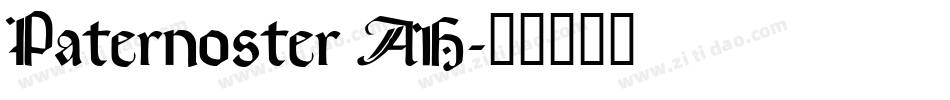 Paternoster AH字体转换
